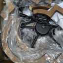 6-Light Farmhouse Wood Pendant Light,22.83'' Vintage Rustic Brown Oak Wood Chandeliers,Retro Industrial Hanging Light Fixtures for Dining Room Entryway, Bedroom