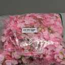 MECCANIXITY Silk Artificial Hydrangea Flowers, Pink Artificial Flowers Heads with Stems, Full Hydrangea Flowers for Wedding Centerpieces, Party Decoration 30 Set