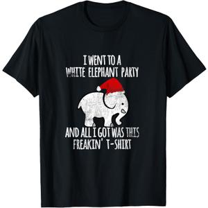 White Elephant Christmas Fun T-Shirt Gift Exchange Contest T-Shirt, Size: 2XL