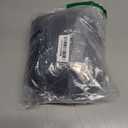 ANWUCHEN Ottoman Cover Square-Stretch Knitted Jacquard Square Ottoman Cover -Soft Square Ottoman Covers Slipcover -Thick Storage Ottoman Cover Foot Stool Cover with Elastic Bottom Large Black