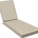 AAAAAcessories Outdoor Chaise Lounge Cushions, 80 x 26 x 3 in, Set of 2, About Size: Seat 48×26×3", Back 32×26x3". Be sure to measure your chair seat before buying; if size difference is over 0.5"