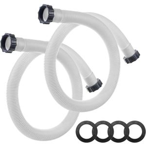 1.5" Pool Hose for Intex Filter Pump - 29060E Pool Hoses for Above Ground Pools, 1.5 Inch Pool Filter Hose for Coleman Intex Sand Filter Pumps & Saltwater Systems 59" Long (2 Pack)