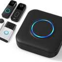 Smart WiFi Wireless Doorbell Chime for Google Nest, Ring, Blink App-Connected with 58 Music, 5 Adjustable Volume & LED Light, No Wiring Required (1Pack, Black)