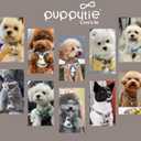 Puppytie No Pull Dog Harness with Multifunction Dog Leash,Soft Adjustable No Choke Escape Proof Pet Harness Vest for Medium Dogs,Polka dots Smoke Grey,M (M(16.5-31lb)