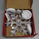 [Timer] Christmas Window Decorations, 3 Pack Snowflake Christmas Window Lights with Suction Cup, Hanging LED Battery Operated Xmas Lights Indoor Outdoor Xmas Tree Fireplace Home Party Decor - While (White)