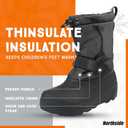 Northside Frosty Insulated Winter Snow Boots for Girls and Boys with Rugged, Water Resistant Nylon Upper, Quick-Drying Lining, Removable EVA Insole, and Durable TPR Outsole - Onyx, 7 Toddler 