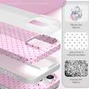 Compatible with iPhone 14 Pro Case, with Polka Dot Aesthetics Design Simple Case for Women Girl, Cute Fashion Soft TPU Slim Protection Phone Case for iPhone 14 Pro 6.1'' - Pink