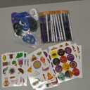 TecUnite 130 Pcs Happy Diwali Party Favors Diwali Gifts for or Home Classroom Party Favors Includes Pencils Silicone Wristbands Stickers