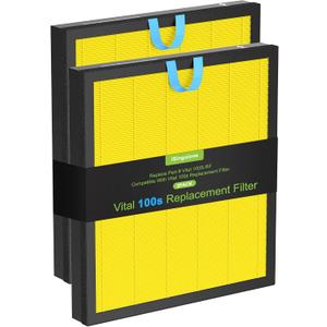 Vital 100S Pet Care Replacement Filter Compatible with LEVOIT Vital 100S and Vital 100S-P Air Purifier, 3-in-1 H13 Grade HEPA Filter Activated Carbon Compared to Vital 100S-RF-PA (LRF-V102-YUS)