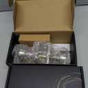 2 Pack Brushed Nickel Door Knobs with Square Rosette,Pismo Door Knob with Lock,Privacy Door Handles Interior for Bath & Bed