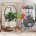 Plant Stand Indoor, 2 Tier Round Tall Plant Stand, Flower Pot Stand, Plant Shelf Rack, Corner Plant Stand for Planter Garden Balcony Patio Living Room, Grey