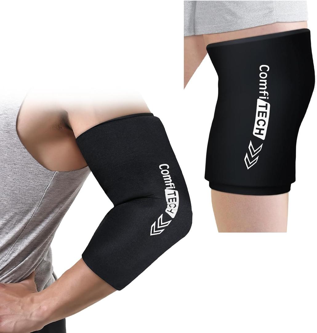 ComfiTECH Elbow Knee Ice Pack Wrap Sleeve, Multi-Use Ice Pack for Knee, Calf, Thigh, Flexible Ice Sleeve for Leg Discomforts, Muscle Relaxation, XX-Large