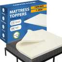 Greaton, 1-Inch Copper-Infused Memory Foam Mattress Toppers, Cooling and Pressure Relieving with Airflow Design, Twin, Beige