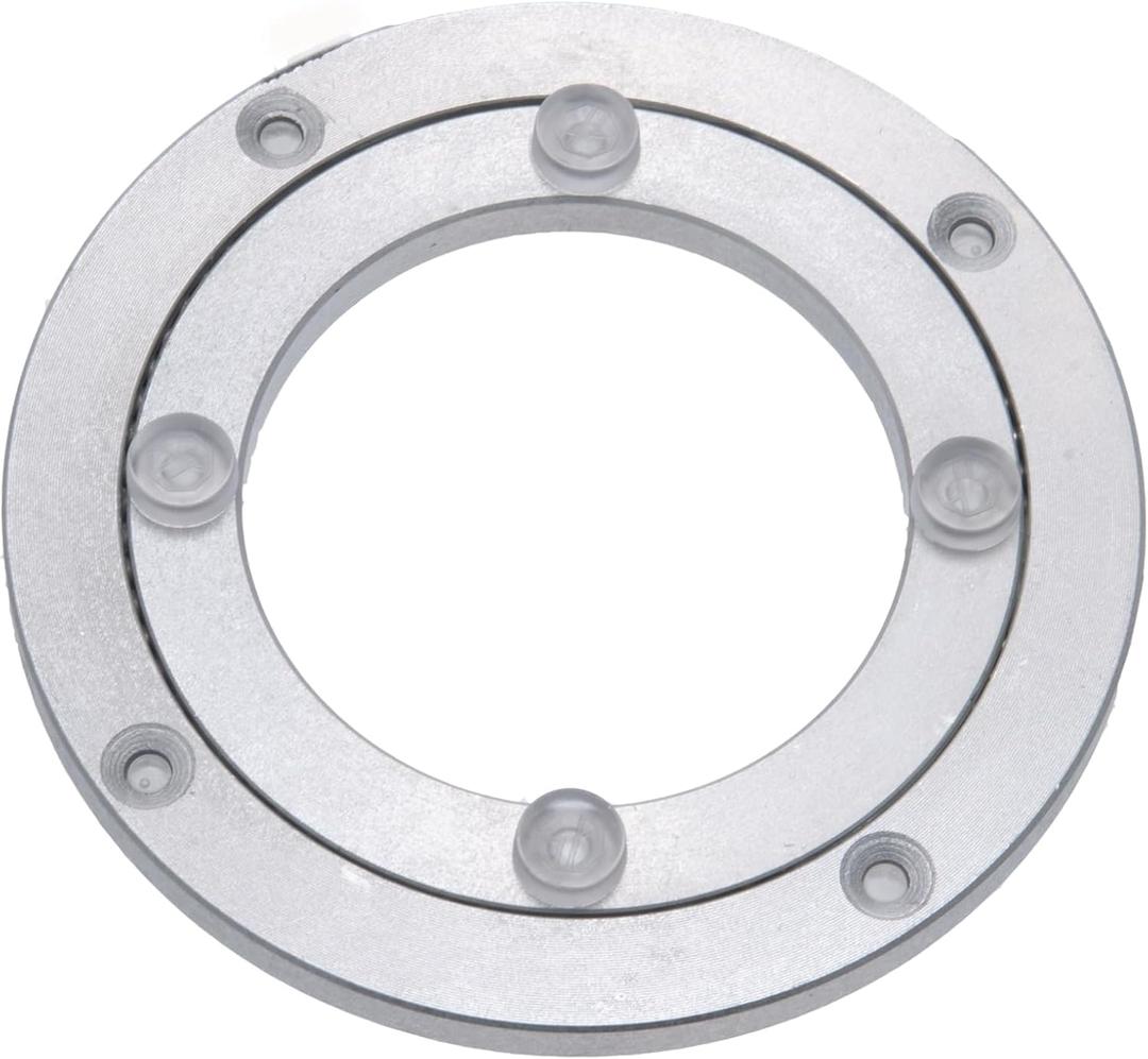 Aluminum Heavy Duty Lazy Susan Rotating Turntable Bearing Swivel Plate Hardware for Dining-Table (4 inch)