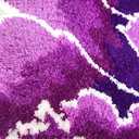 Purple Peony Floral Shaped Area Rugs,Modern Art Flower Shaggy Carpet for Bedroom Kitchen Bathroom,Soft Non-Slip Washable Bath Rug,Indoor Outdoor Doormat,23.6" X 23.6"