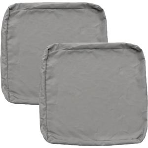 FLYMEI Patio Cushion Covers 25x25x5 Waterproof Outdoor Cushion Cover Replacement 2Packs Outdoor Seat Cushion Slipcover for Rattan Chair Sofa, Grey