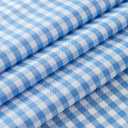 maxmill Checkered Tablecloth Stain Resistant Waterproof, Wrinkle Resistant Washable Heavy Weight Kitchen Table Cloth Gingham for Dining Room and Outdoor Use, Rectangle 60 x 120 Inch Light Blue White