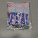 IZYJOY Football Shirt for Women Tie Dye Football Team Fans T-Shirt Vintage Game Day Tee Sports Short Sleeve Top (Purple, S)