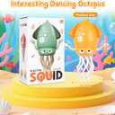 Baby Dancing Octopus Toy for 1 2 3 Year Old Boy Girl, Magical Musical Squid & Infant Tummy Time Toy, USB Rechargeable Crawling Baby Squid Toys for Walking Toddlers Interactive Gift