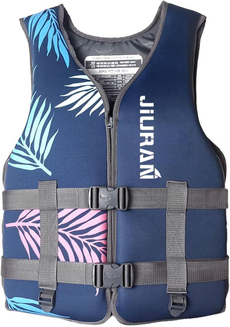 huraty Adult Kayaking Vest with Leg Straps, Quick-Dry Swim Vest Jacket for Boating Fishing Surfing, Neoprene Youth Swim Jacket (Small(80-100lb), Blue)