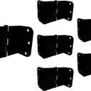 QCAA Heavy Duty 3.5" Swing Clear Offset Door Hinge Loose Pin, 5/8" Radius, Expandable Door Hinge, Power Coated Black, Made in Taiwan, 6 Pack