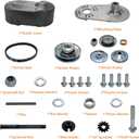 212CC Torque Converter Kit 30 Series 6.5 HP 3/4 Inch | Go Kart Mini Bike 10T #40 41 420 Chain Predator Driver Pulley for Comet TAV2 Torque Converter