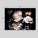 Black Peony Floral Wallpaper Peel and Stick wall Mural for Bedroom Living Room - 85"x118"