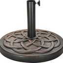 Elevon Heavy-Duty Umbrella Base with Adjustable Pole Holder, 35 Lbs, Bronze - Outdoor Stand and Support for Umbrellas - Ideal for Backyard, Lawn, Poolside, Patio, and Garden | Outdoor Stand and Support for Umbrellas - Ideal for Backyard, Lawn, Poolside, Patio, and Garden