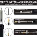 Wood Burning Kit, WoodBurning Tool Adjustable Temperature 200~450 Pyrography Kit for Adults Beginners (Bue)