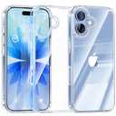 Maledan for iPhone 17 Case - Crystal Clear 17 Phone Case, Rugged Military Grade Protection Shockproof Bumper Cover Anti-Yellow Thin Case for Apple iPhone 17 Accessories Transparent