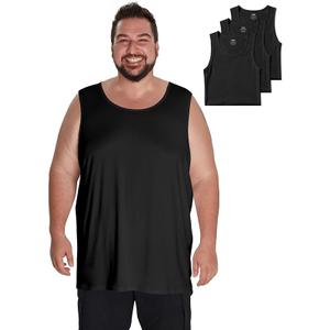 Big & Tall Quick Dry Tank Tops for Men, Moisture Wicking & Stretch Fit Sleeveless Muscle Shirts, Size 5X, 2 Pack