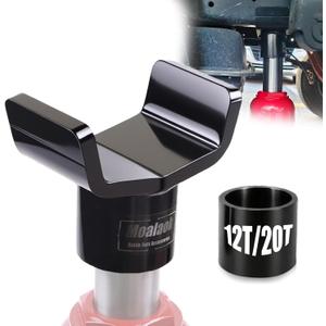 Bottle Jack Adapter for 12 ton/ 20 ton-Transmission Jack Adapter for 3"/4" Round Axle & 3" Square Tubes-Hydraulic Bottle Jack Lifting Accessories for RV/Trailer/Farm Axle Lifter