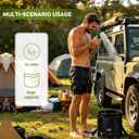 Portable Camping Shower Kit, Outdoor Camp Shower Pump with Foldable Bucket/Outdoor Shower Bag, Privacy Tent and Toilet Options Available, IPX7 Waterproof for Hiking, Travel, Car, Pet, Luxury