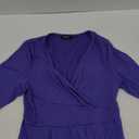 Women's Wrap Dress V Neck 3/4 Sleeve Bodycon Dress Work Wedding Guest Cocktail Dresses Summer 2025 (Blue, Medium)