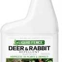 Liquid Fence Deer & Rabbit Repellent Ready-to-Use, 32-Ounce, White