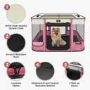 Paw Ballt Foldable Pet Kitten Playpen, Upgrade Waterproof Portable Cat Dog Playpen Kennel Tent for Small Cat Dog, Retractable Shade Cover with Free Carrying Case, Indoor Outdoor Use for Small Pet.