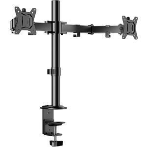 ErGear Dual Monitor Stand, Heavy Duty Adjustable Monitor Desk Mount for 2 Screens up to 32 Inches, Fully Adjustable Height, Tilt, Swivel, Rotate, Supports 17.6 lbs per Monitor Arm, Easy Installation (13" - 32", Black)