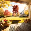 RECUTMS Fake Hanging Plants 4 Pcs Artificial Boston Ferns for Outdoors UV Resistant Draping Faux Greenery Plastic Decorative Vines for Bedroom Wall Garden Wedding Indoor (Brown)