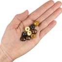 500 Multicolor Natural Colors Large Hole Macrame Wood Beads 12mm x 10mm Diameter 5.5mm Hole