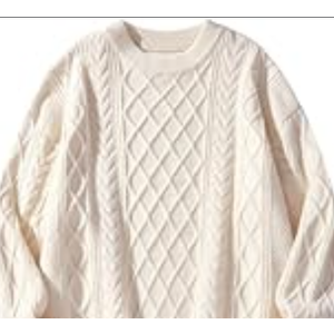 Laixton Women's Oversized Sweater Unisex Long Sleeve Vintage Cable Knit Sweaters Aesthetic Streetwear Casual Sweater Top, XL