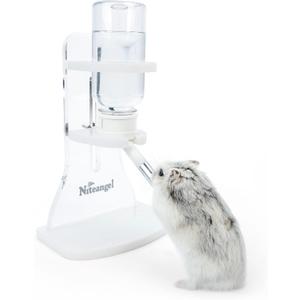 Niteangel Water Bottle with Stand for Syrian Dwarf Hamsters Gerbils Mice Rats Degus Small pet (Transparent)