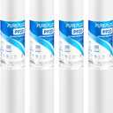 PUREPLUS 5 Micron 20" x 2.5" Whole House Sediment Home Water Filter, 20-inch Sediment Pre-Filtration, Replacement Cartridge Aqua Pure AP110-2C, Pentek P1-20/SP-P1-20/PX01-20, Watts FPMB5-20, 4Pack