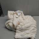 BEDELITE Blanket for Bed, 300GSM Soft & Warm Fleece Blanket, Decorative and Giftable Striped Cream White Blankets for Women, Men, 50"x60"