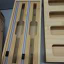 9 In 1 Storage Bag Organizer And Plastic Wrap Dispenser With Cutter, Bamboo Foil and Plastic Wrap Organizer