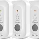 MAXCIO Water Leak Detectors 3 Pack, 110dB Adjustable Smart Water Sensor, Leak and Drip Alert, IP66 Waterproof for Basement, Bathroom, and Kitchen