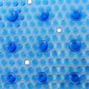 2 x Splash Home Order Bathtub Mat Non-Slip, Shower Mat with 112 Suction Cups and Drain Holes Bath Mat for Tub, 27 L x 14 W Inches, Machine Washable, PVC - Blue