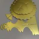 Matte Gold Cupcake Stand, 3-Tier Heart Handle Cardboard Dessert Display Tower, Perfect for Wedding Birthday Party Decorations, Gold 2 Pack