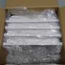 Thyle 4 Pcs True 4 x 4 Inch Vinyl Post Skirt All in One Post Base Cover Column Wraps for Porch Deck Base Vinyl Sleeve White Trim for Wood Hand and Stair Rails Decks, Fences, Mailboxes