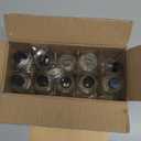 10 Pack, 4 oz Small Clear Glass Bottles w/Lids & 3 Stainless Steel Funnel - 120ml Boston Round Sample Bottle for Potion, Juice, Ginger Shot, Wellness, Oils, Whiskey, Liquids - Leakproof Travel Bottle