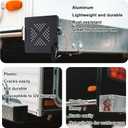 2pcs RV Bumper End Cap, Aluminum Camper Sewer Hose Storage Cap Cover Vent Holes Hose Storage Support Accessories for Standard 4 Inch Square RV Bumper